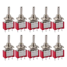 Toggle Switch MTS-123 SPDT Momentary (On)-Off-(On) 3 Files 3 Feet 5A 125VAC 2A 2