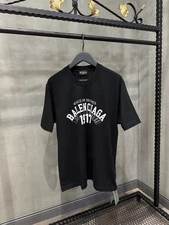Balenciaga T-Shirt Paris 40 Rue De Sevres Logo Black size S