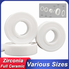 ZrO2 Zirconia Full Ceramic Ball Bearing Double Sealed Corrosion Resistant White