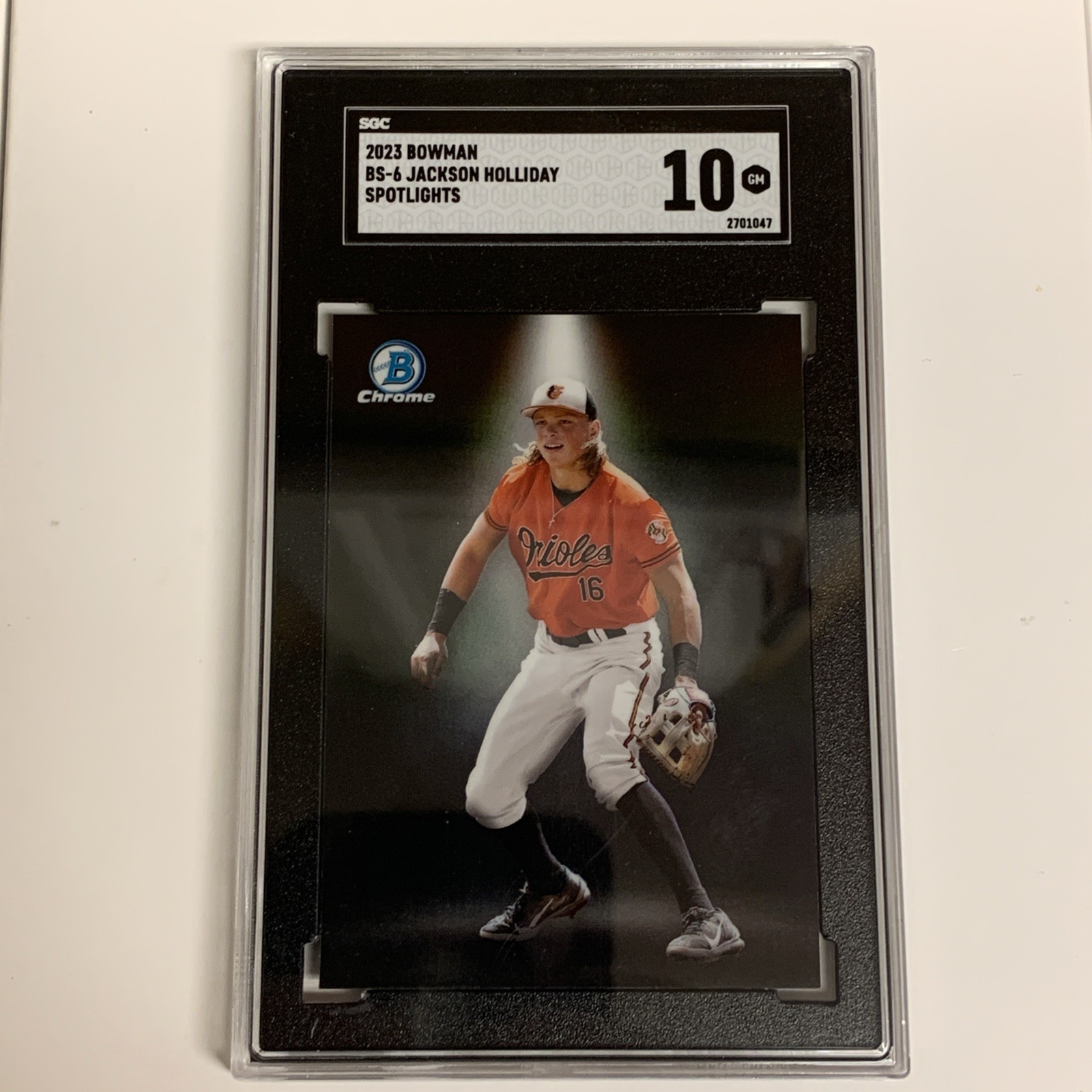 2023 Bowman Chrome Jackson Holliday Spotlights SGC 10