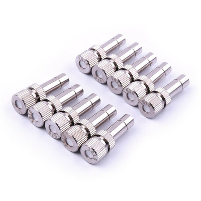 10x 0.1mm Niederdruck Messing Nebeldüsen für Kühlsystem Luftbefeuchtung Sprayer