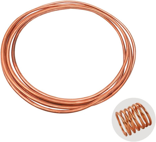 Copper Refrigeration Tubing, 3/16" OD 5/32" ID (4-5mm), 19.68 FT