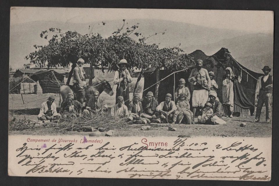 GERMANY P.O. IN TURKEY 1910 PAIR STAMPS OVERPRINTED 10 PARAS WITH P.M. PERFINS - Image 2 of 2