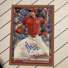 2026 Topps Series 1 Shinnosuke Ogasawara GOLD On Card Auto #13/50 ? RC Rookie. rookie card picture