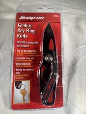 Snap-on Tools 871008 Folding Frame Lock Key Ring Pocket Knife W Belt Clip New Snap-on Tools 871008 Folding Frame Lock Key Ring Pocket Knife W Belt Clip New