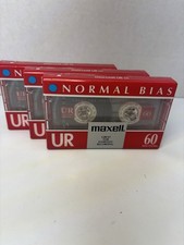 Maxwell Audio Cassette Normal Bias UR 60 Minutes Tapes Set of 3 Sealed