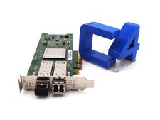 QLOGIC QLE2562 8GB PCI-E DUAL PORT FIBER CARD - 6T94G, MFP5T, RW9KF