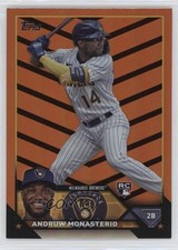 2023 Topps Update Orange & Black Foil Andruw Monasterio #US74 0a6