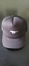 Black Ford Mustang Pony Hat Adjustable Snap Back Cap