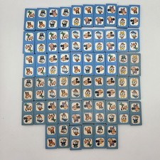 56 Disney Dominoes Vintage abt 1976 Mickey Mouse Minnie Goofy Donald Pluto Daisy