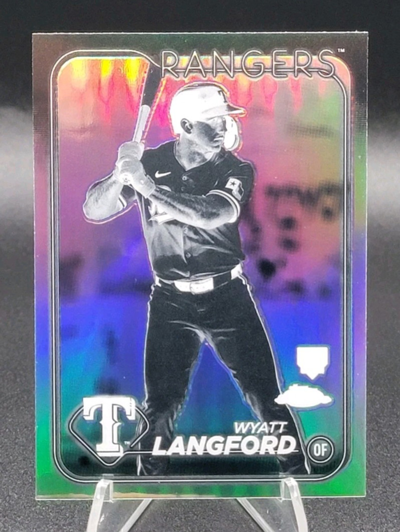 (RC) WYATT LANGFORD ~ 2024 Topps Chrome #122 ~ Negative Refractor 🔥