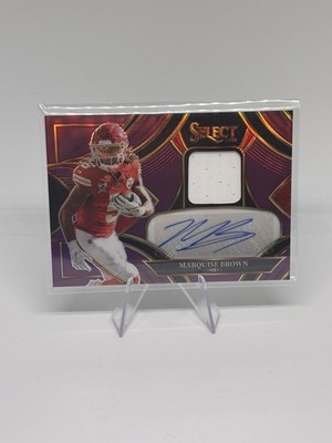 2025 Panini Select - Signature Memorabilia Marquise Brown #SME-MBN Purple Prizm