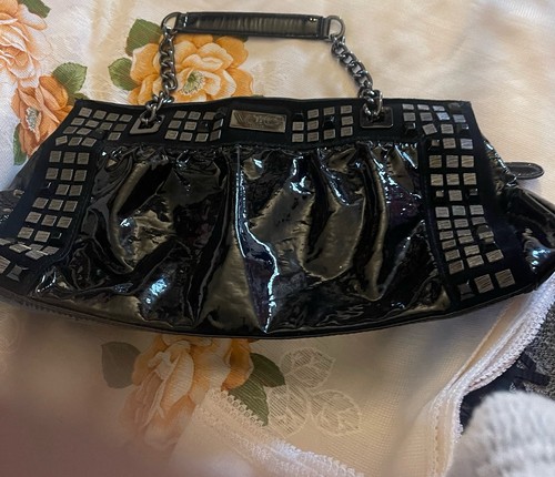 Versace Jeans Couture Patent Leather And Suede Tote Bag With Chain Handle ￼ Bag - Picture 1 of 10