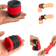 Silicone Ball Stretcher Rings Dual Lockable Enhancer 2-colors Delay Time Male