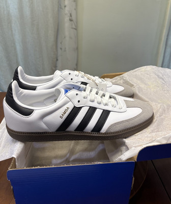 Adidas Samba OG Cloud White Core Black B75806 Men's Size 9.5 New