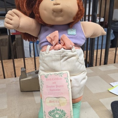 Cabbage Patch Kids Cornsilk Alicia Edith Doll Signed Xavier Roberts, Birth Cert