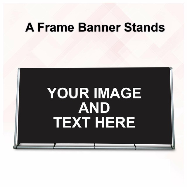 Aluminum Indoor Outdoor A Frame Banner Display Stand Portable
