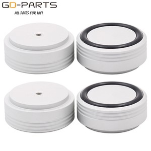 39x17mm Machined Aluminum Speaker Amplifier Chassis Feet Isolation Stand Black*4