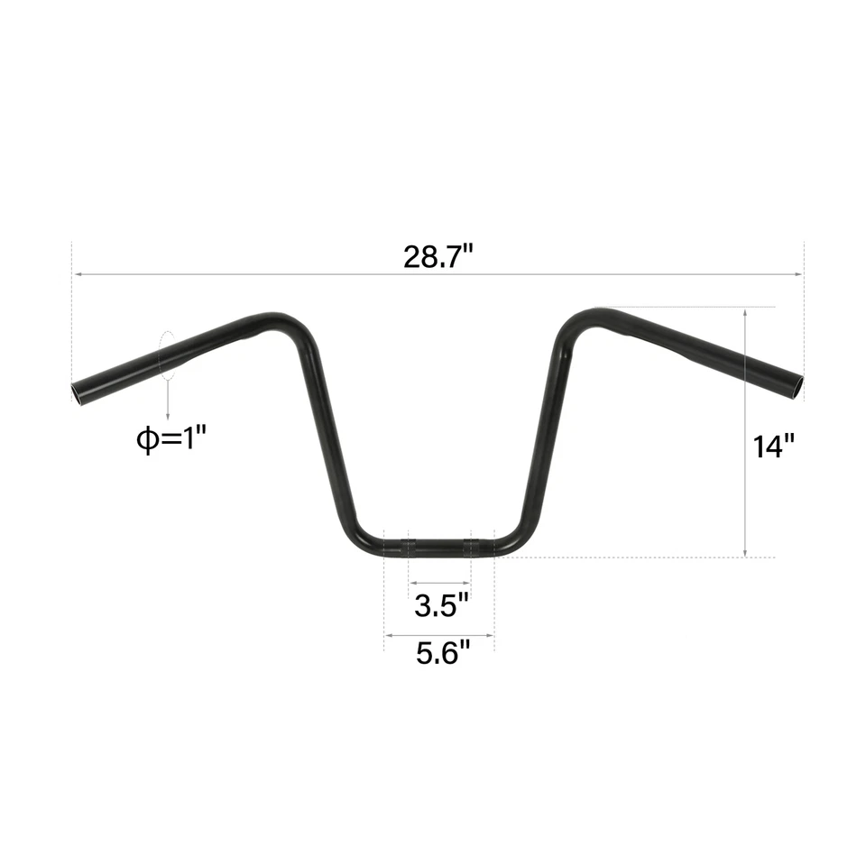 Cabide de macaco de elevação 14" 1" barra de alça compatível com Harley Sportster XL 883 XL1200 personalizado - Imagem 2 de 4