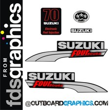 Suzuki DF70EFI 70hp four stroke outboard engine decals/sticker kit