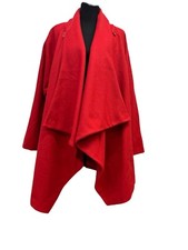 Jessica London Women’s Wool Silk Blend Open Front Cape Coat Plus Size 14