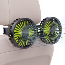 USB Car Cooling Fans for Backseat: Dual Head Car Fan for Kids 3 Speeds 360 