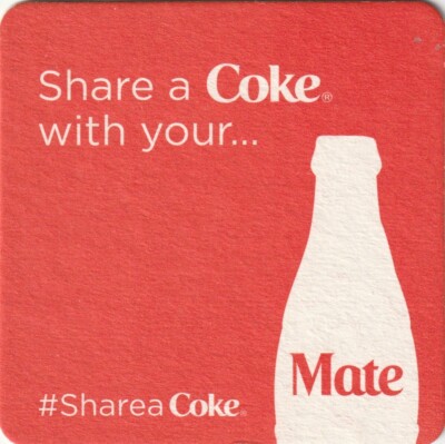 BIERMATTE - COCA COLA - TEILE EINE COKE MIT DEINEM KUMPEL