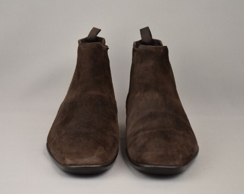 Prada Sport Chelsea Suede Brown Ankle Boots Luxury Shoes US 9.5 UK 8.5 EU 42.5 - Picture 3 of 10