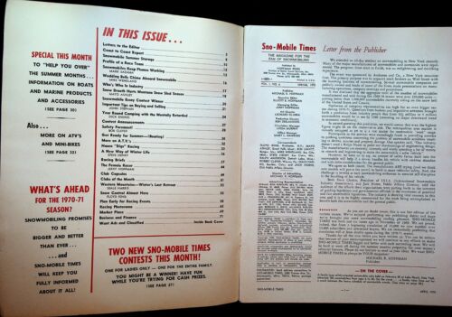 Sno-Mobile Times Magazine Spring 1970 Snowmobiles Boats ATVs Myrl Schroeder - Picture 2 of 2