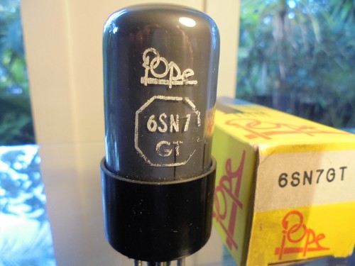 POPE 6SN7GT NOS RARO VIDRIO GRIS NUEVO STOCK ANTIGUO EN CAJA PROBADO TUBO DE VÁLVULA VINTAGE - Imagen 2 de 12