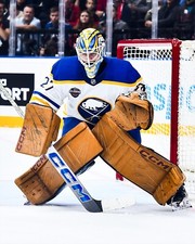 Devon Levi 2024 Global Series Prague Buffalo Sabres 8x10 NHL Hockey Photo