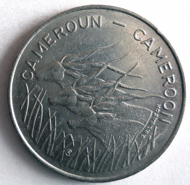 1975 CAMEROON 100 FRANCS Exotic Coin FREE SHIP Africa