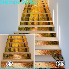 3D Automne Forêt Passage Autocollant Décalque Mural DIY Papier Peint