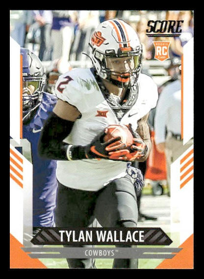 2021 Score #332 Tylan Wallace Rookie Oklahoma State Cowboys