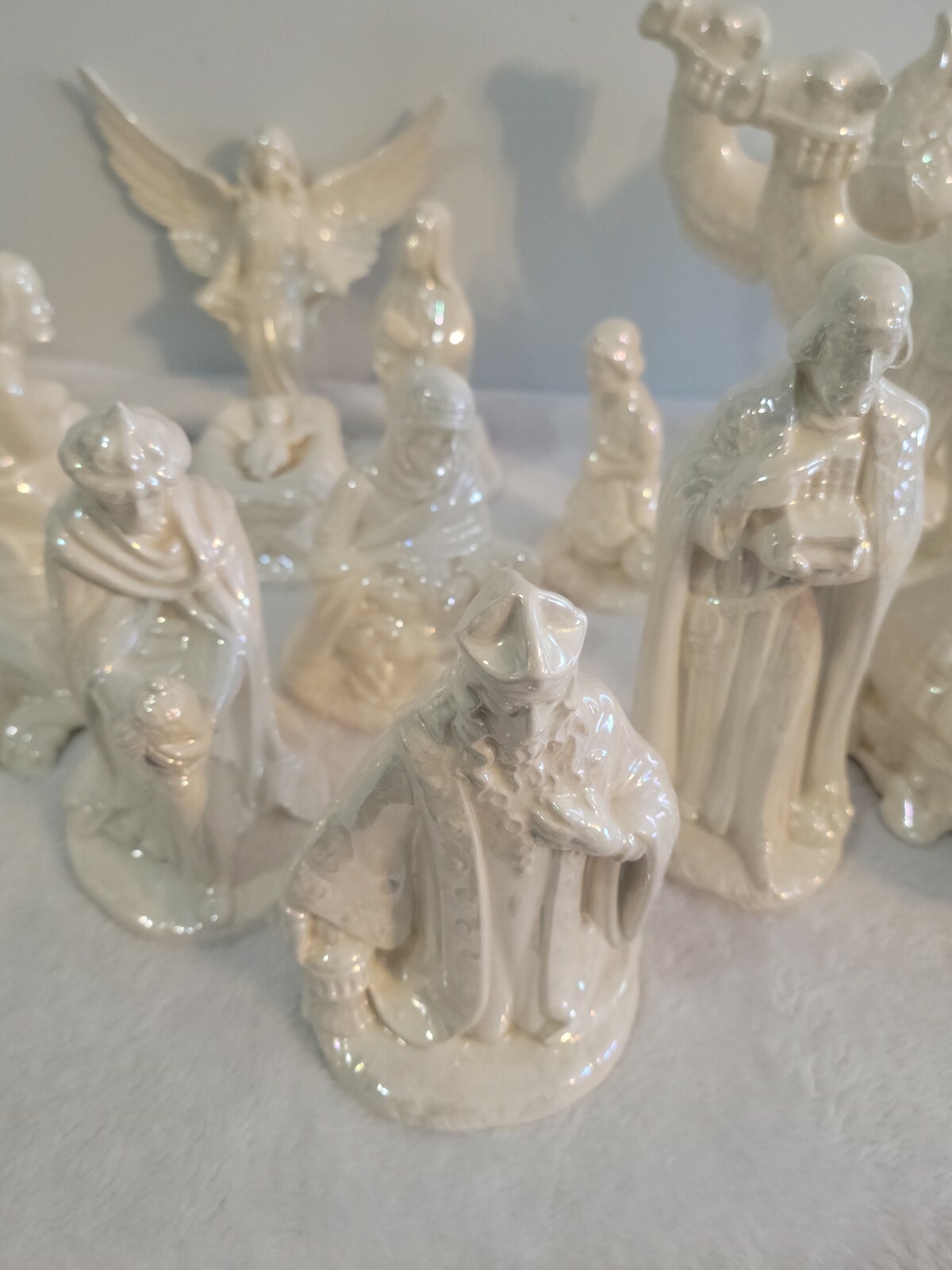 Vintage HOLLAND Mold Nativity Set Scene Ceramic Hand Painted 18 Piece