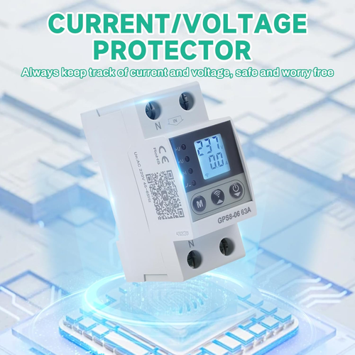 Interruttore Wifi 63A Stabilizzatore Di Tensione 220V Magnetotermico Contatore E - Foto 4 di 12