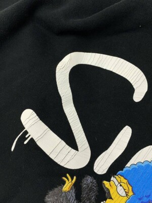Balenciaga x Simpsons Hoodie Cracked Graphic Sweatshirt