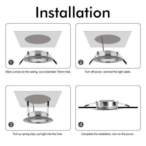 3-6x Slim Ultra Recessed LED Flat Panel Ceiling Spot Lights Downlight Spotlight - Picture 4 of 23