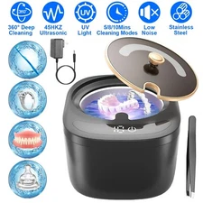 Ultrasonic Retainer Cleaner for Dentures Toothbrush Head Cleaning Machine Travel