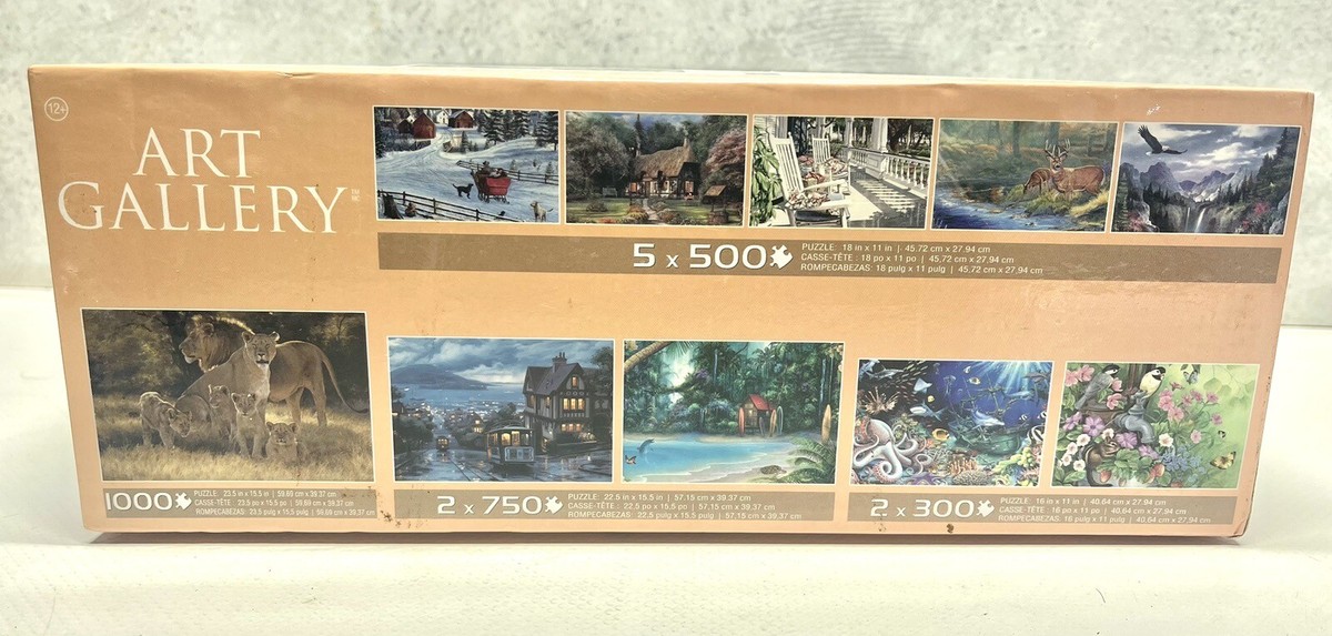 New Sealed Art Gallery Sure Lox 10 Deluxe Puzzles 5600 Pc. Total