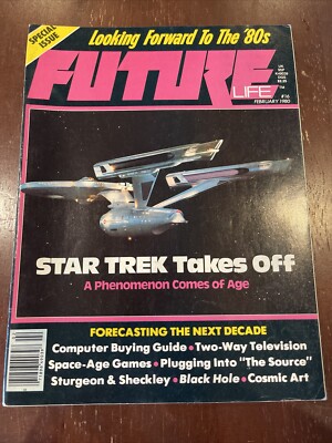 Vintage 80s Star Trek Magazine Cover  Future Life Science Fiction  Feb 1980 #16