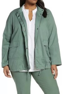 eileen fisher stand collar jacket