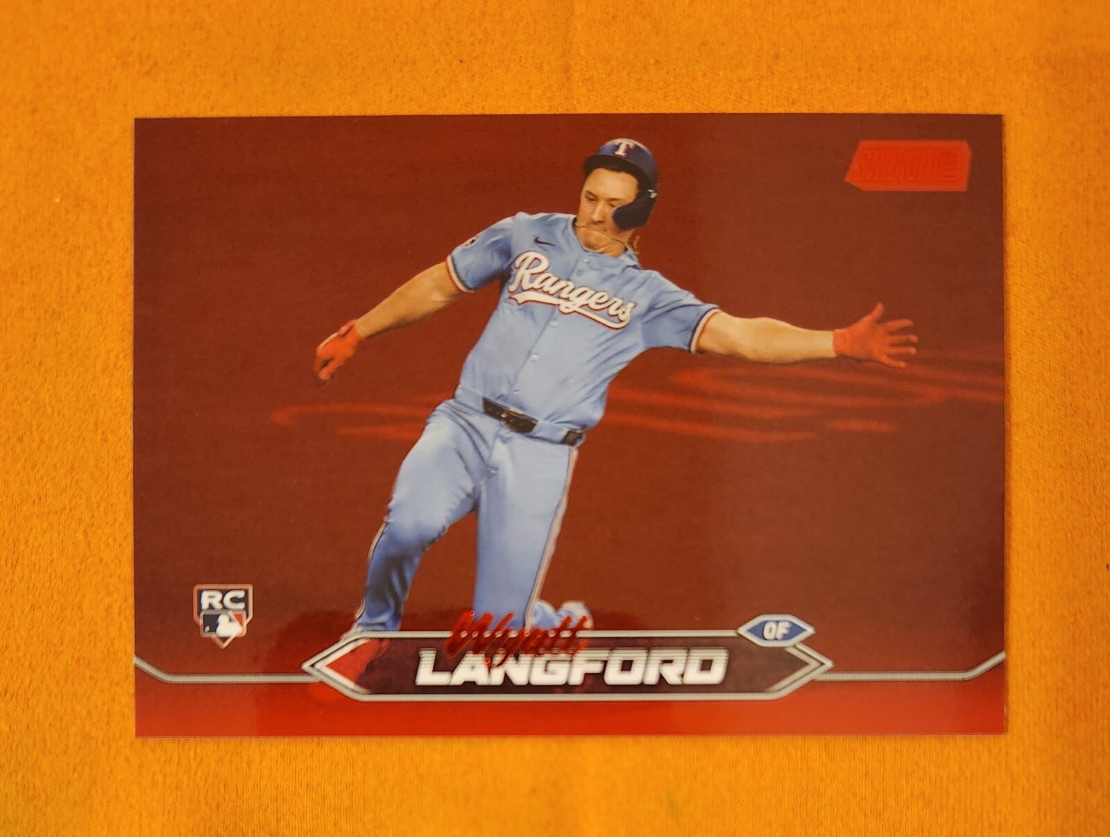 Wyatt Langford 2024 Stadium Club 30 rc red foil