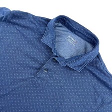 UNTUCKit Men  s Cotton Blend L/S Polo Shirt Blue   XL