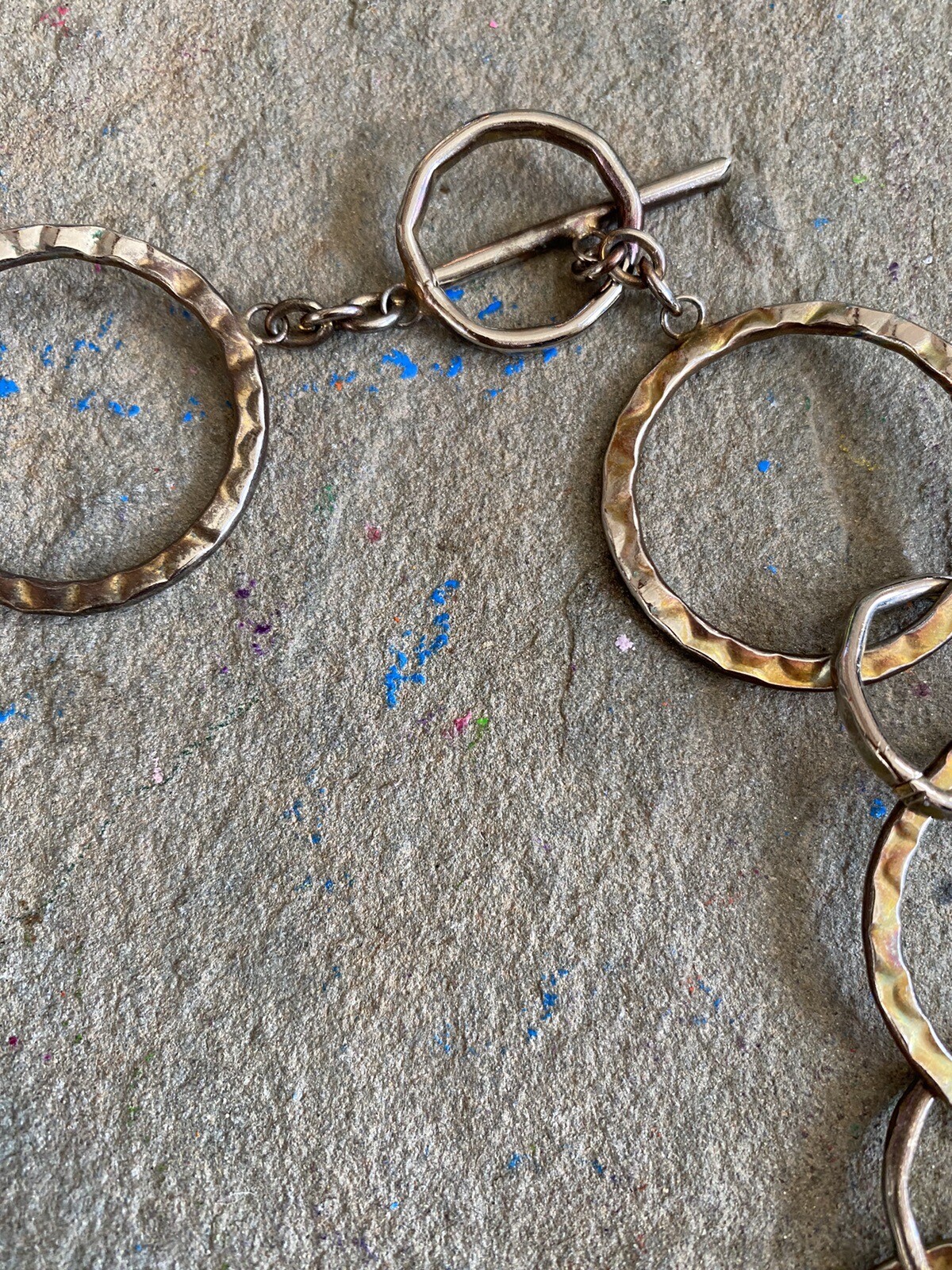 Collar Necklace Circular Statement Gold Silver To… - image 3