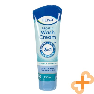 TENA Waschcreme 3in1 250 ml Für Empfindliche Haut Reinigt Schützt Pflegt