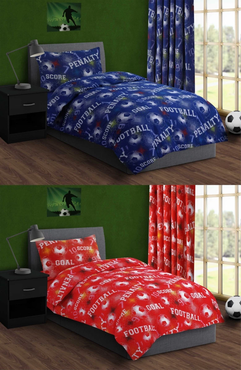 Football duvet and curtain clearance sets
