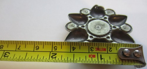 Vintage Nickle Silver Faux Turquoise star burst pendent Bell Trading Post - Picture 7 of 7