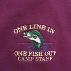 VTG 90s Lands End Crew Neck Heavy Cotton Crew Sweatshirt Burgundy XL USA Fish