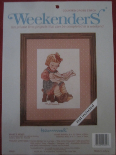 WEEKENDERS COUNTED CROSS STITCH KIT~HUMMEL~ 'WHAT's NEW' COMPLETE/UNWORKED - Picture 5 of 6